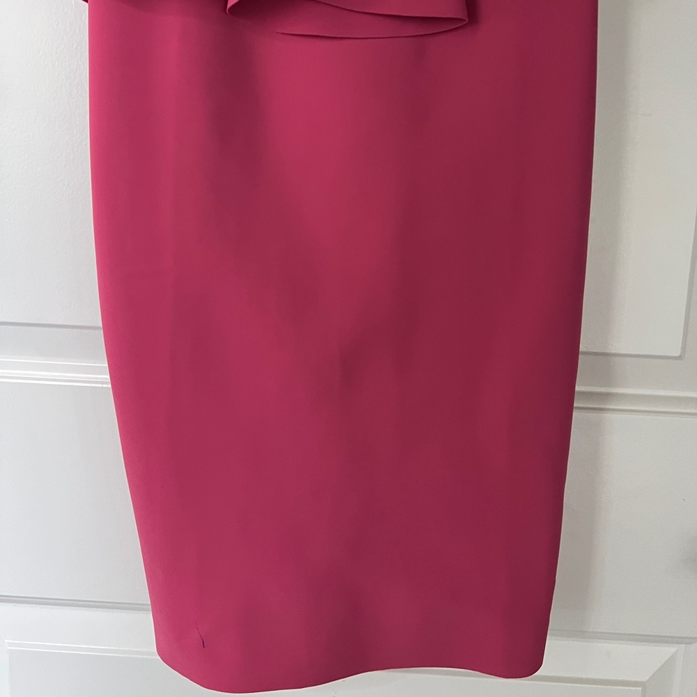 Chiara Boni Pink One Shoulder Ruffle Peplum Dress - Picture 8 of 9